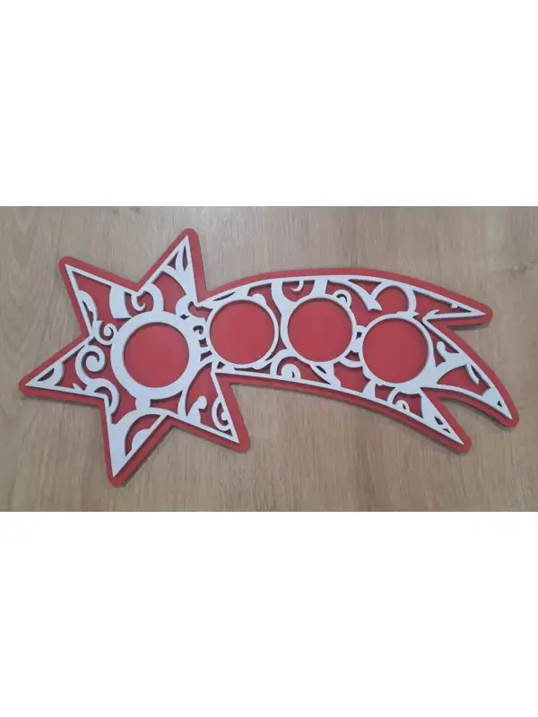 Adventní svícen - bílá/červená