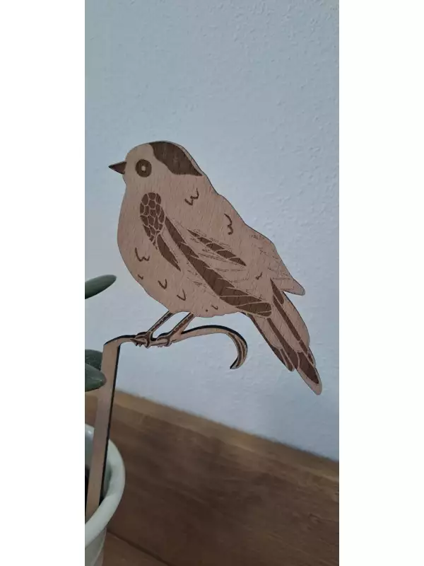 Zapichovátko do květináče - ptáček