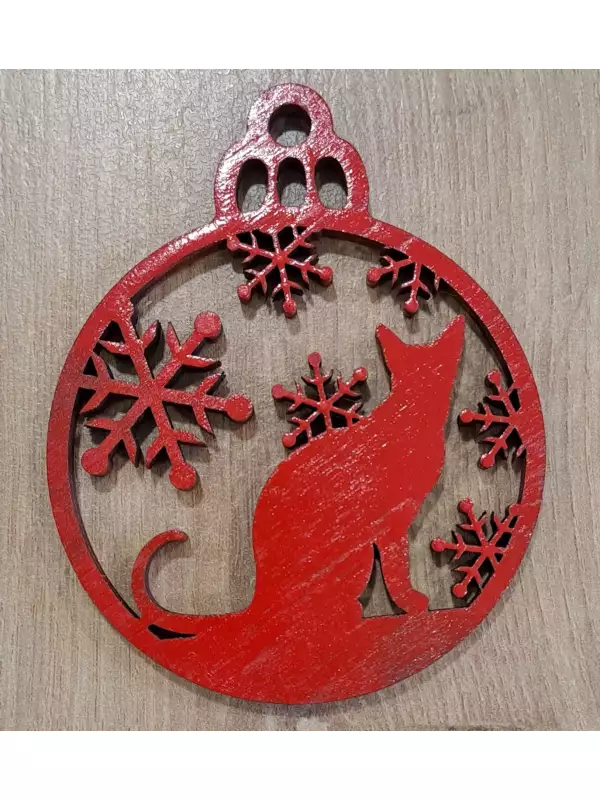 Vánoční ozdoba - kočka