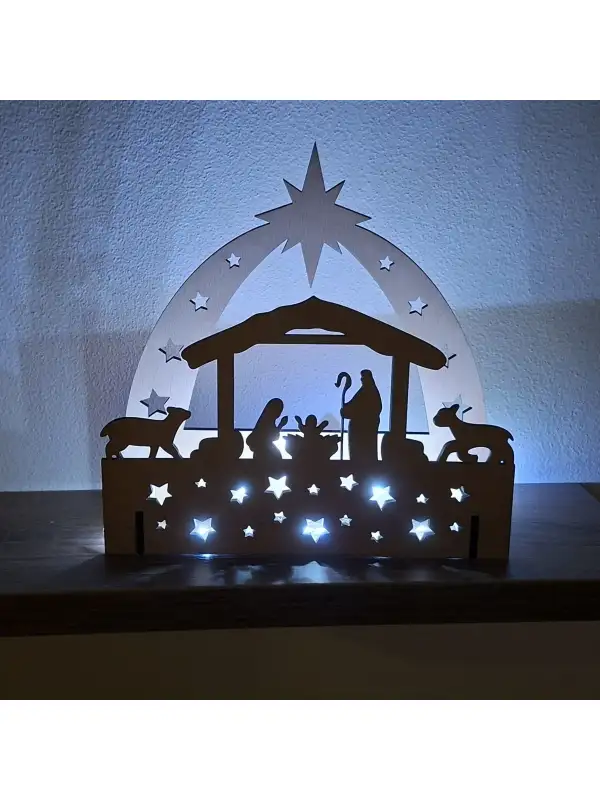 Dřevěný vánoční betlém ze dřeva 2