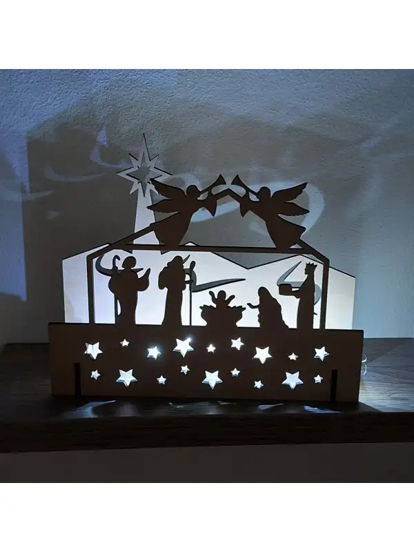 Dřevěný vánoční betlém ze dřeva 1