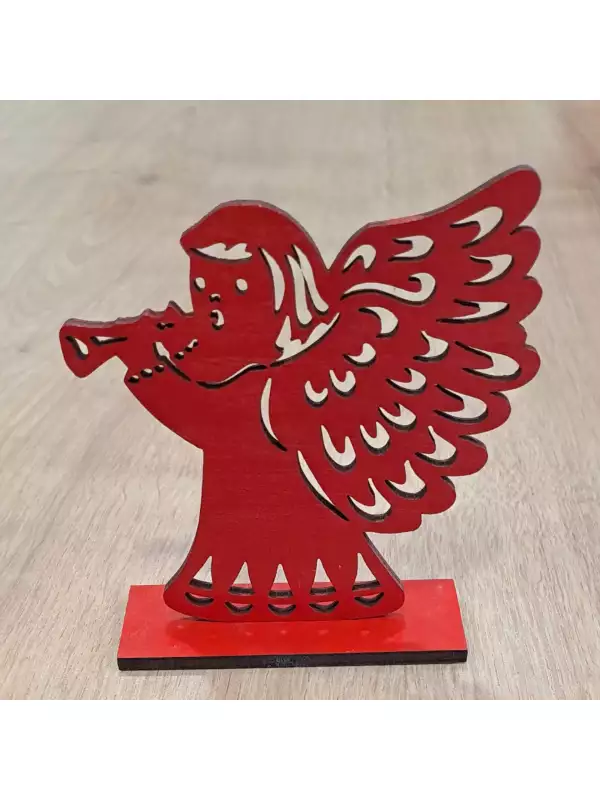 Andílek dřevěný na stojánku